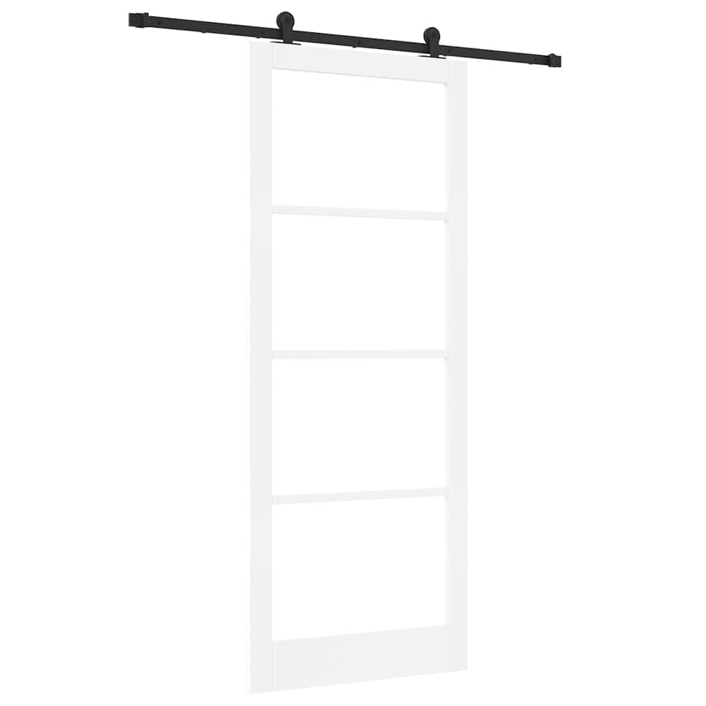 Skydedør ORKDAL 93 x 232 cm Massivt fyrretræ og glas