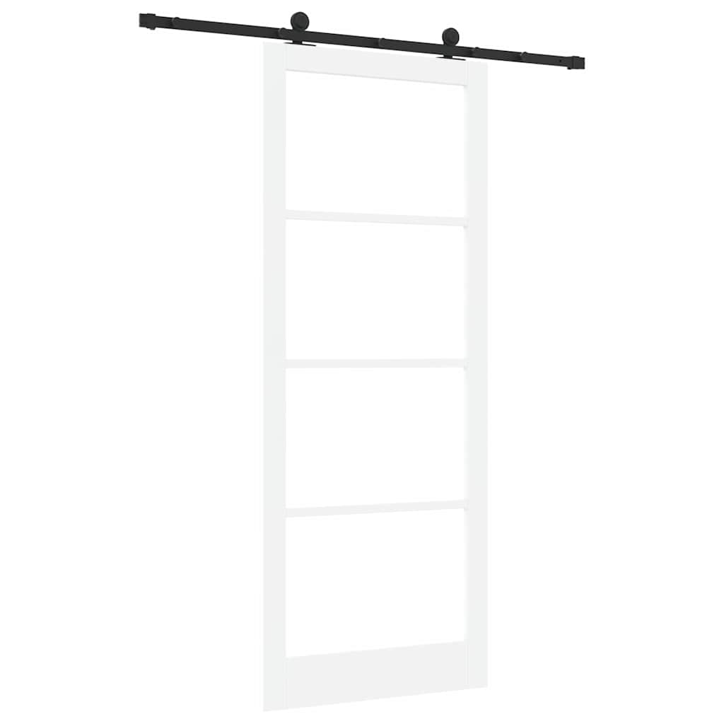 Skydedør ORKDAL 93 x 232 cm Massivt fyrretræ og glas