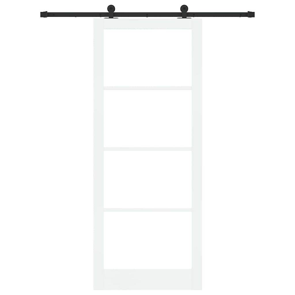 Skydedør ORKDAL 93 x 232 cm Massivt fyrretræ og glas