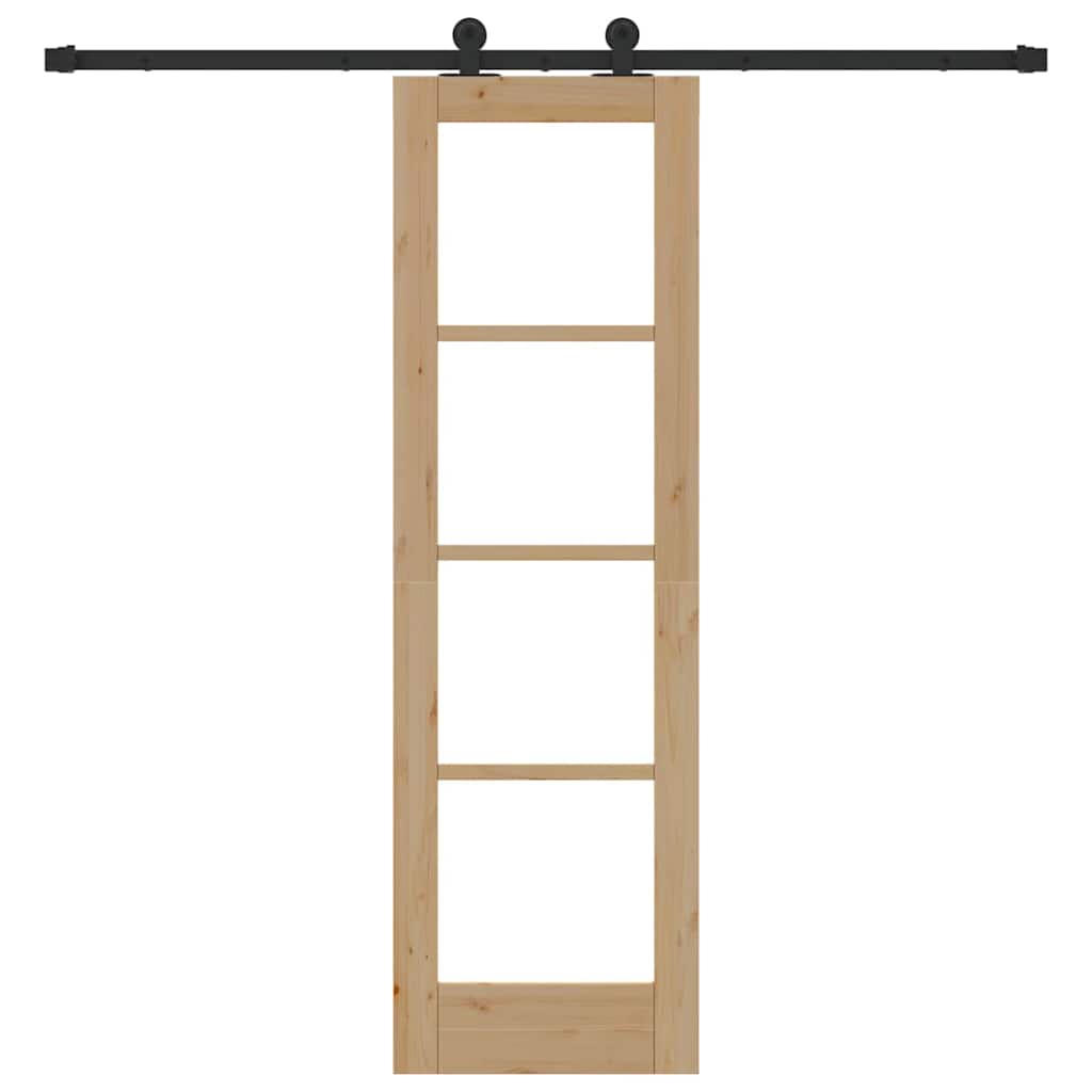 Skydedør ORKDAL 61 x 198,5 cm Massivt fyrretræ og glas