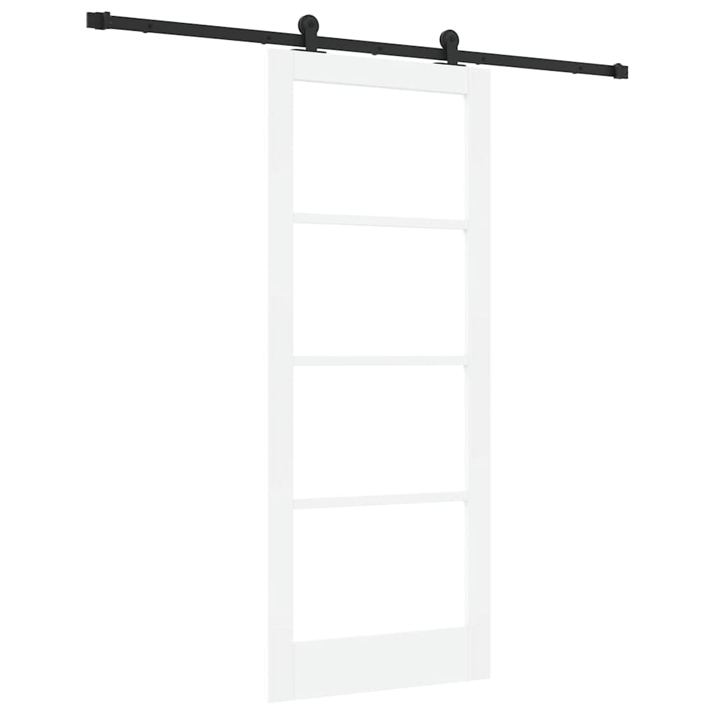 Skydedør ORKDAL 83 x 202 cm Massivt fyrretræ og glas