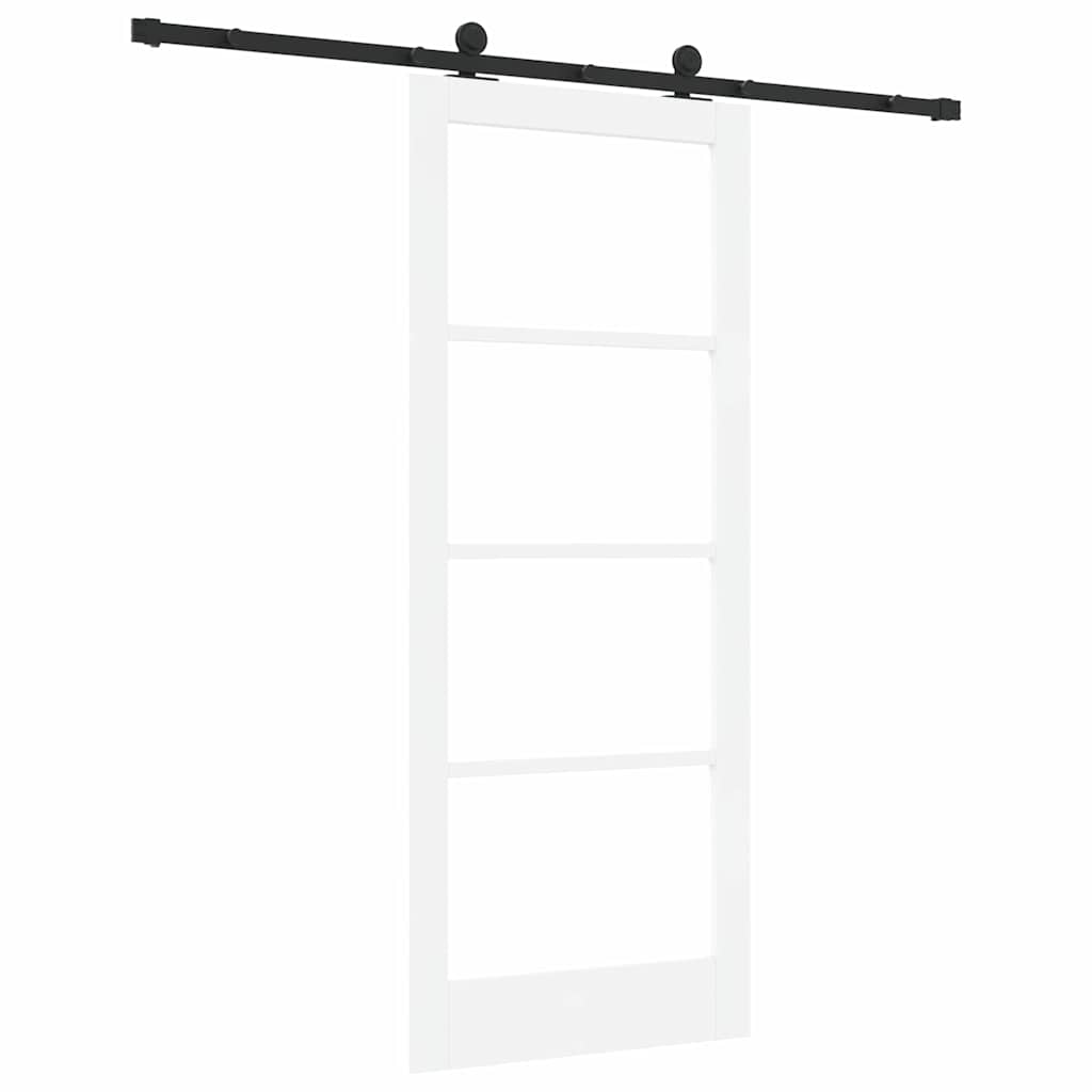 Skydedør ORKDAL 83 x 202 cm Massivt fyrretræ og glas
