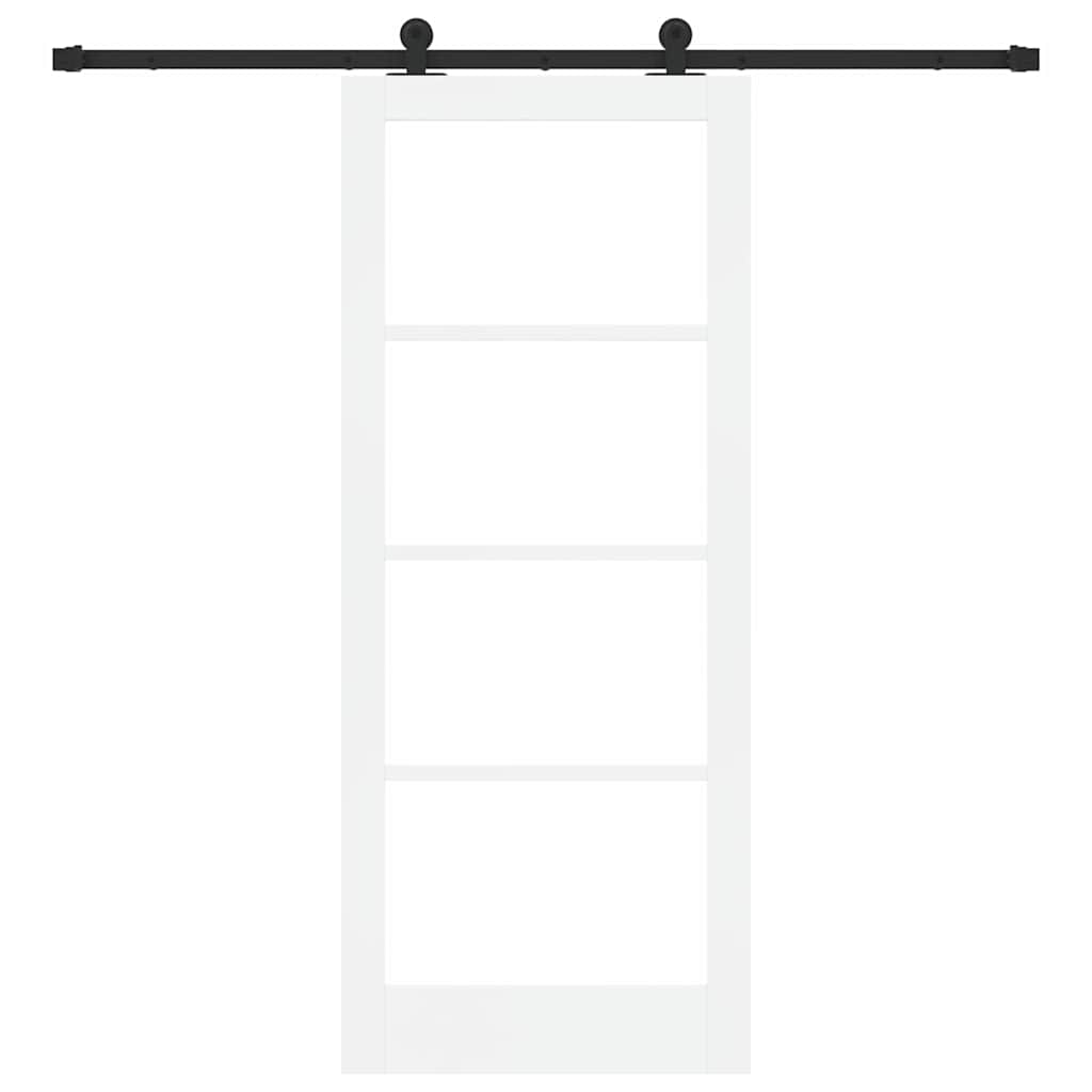 Skydedør ORKDAL 83 x 202 cm Massivt fyrretræ og glas