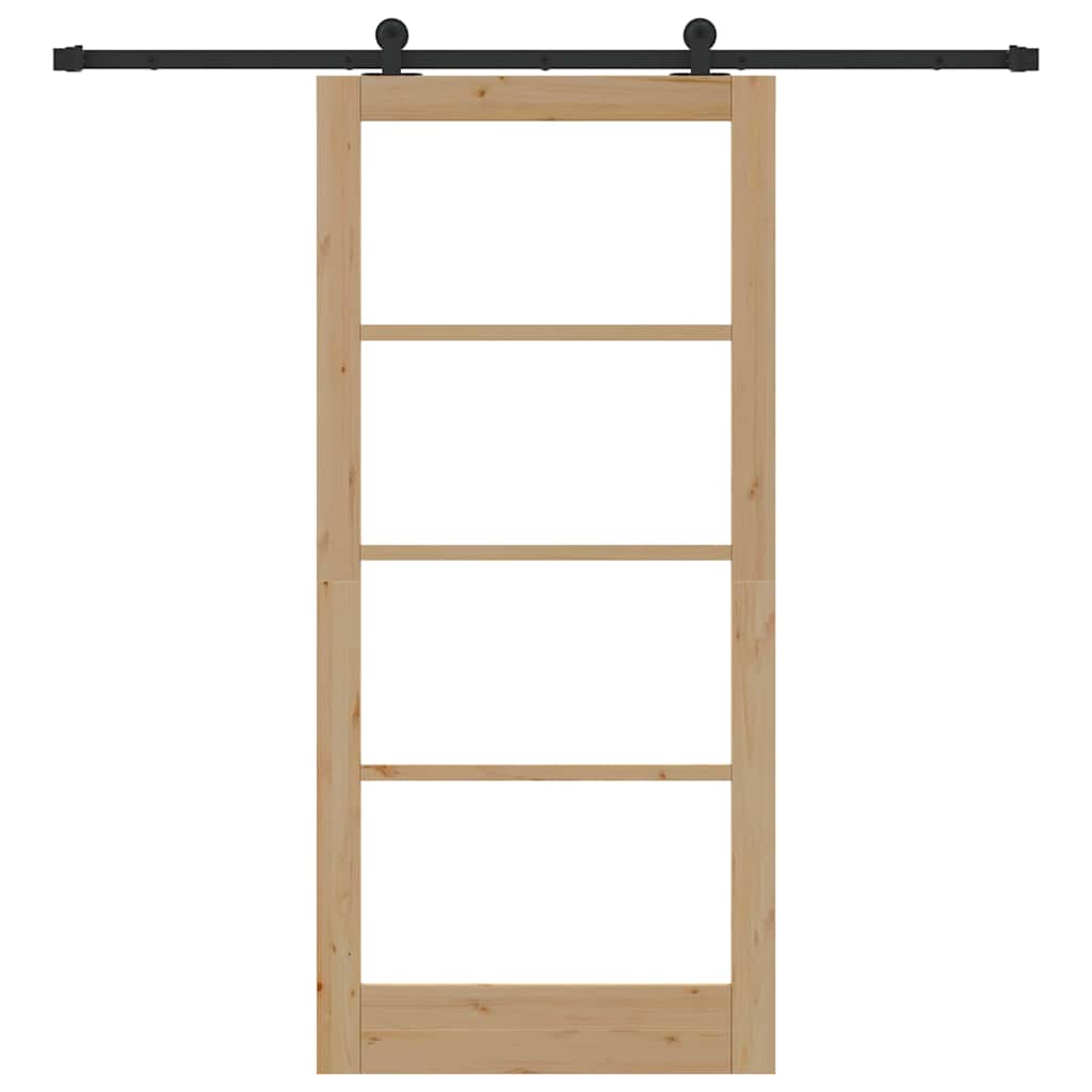 Skydedør ORKDAL 93 x 202 cm Massivt fyrretræ og glas