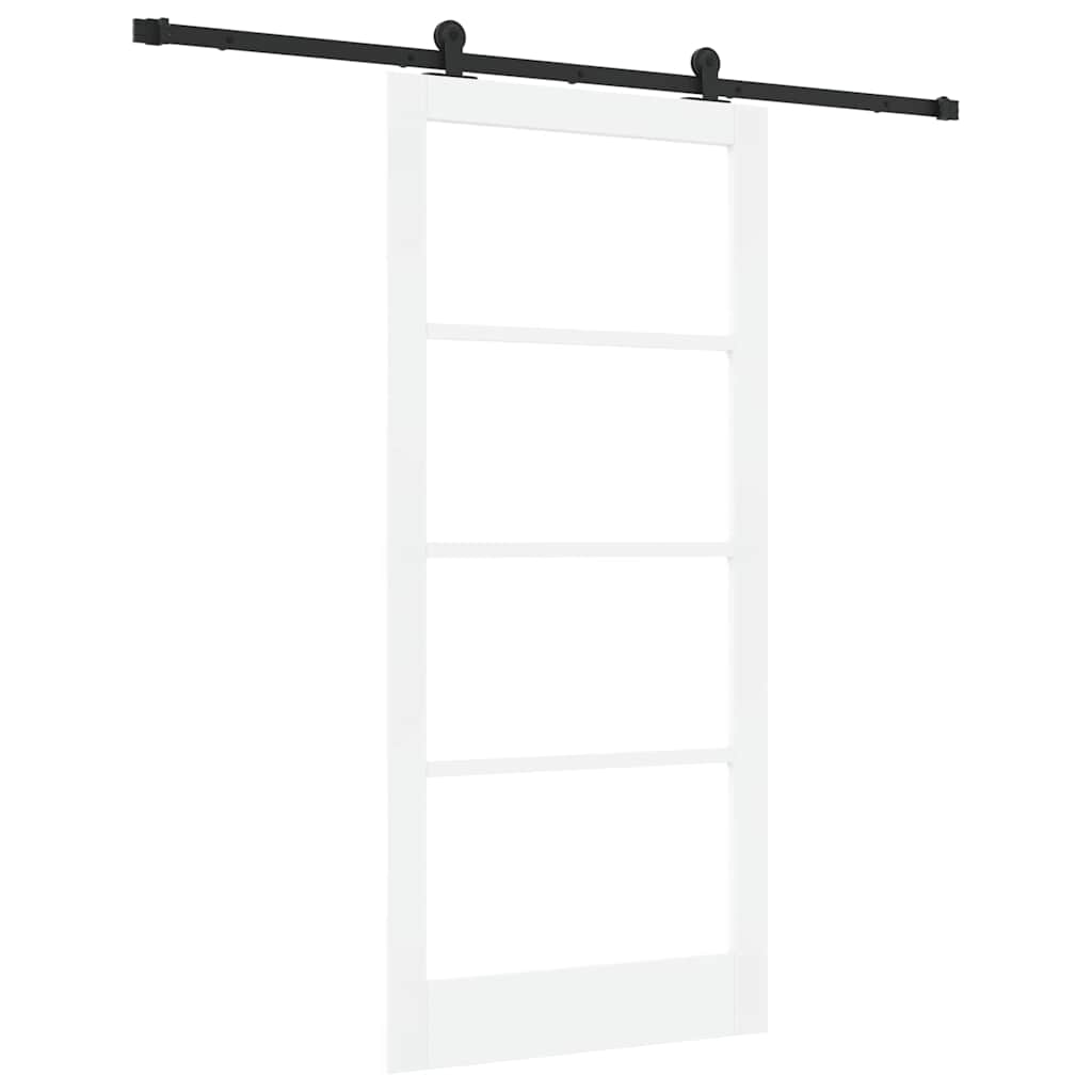 Skydedør ORKDAL 93 x 202 cm Massivt fyrretræ og glas