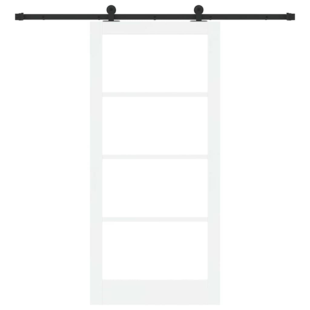 Skydedør ORKDAL 93 x 202 cm Massivt fyrretræ og glas