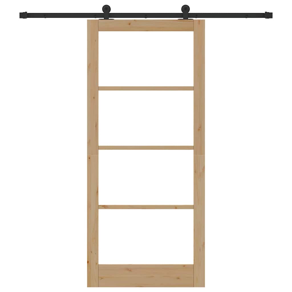 Skydedør ORKDAL 93 x 211 cm Massivt fyrretræ og glas