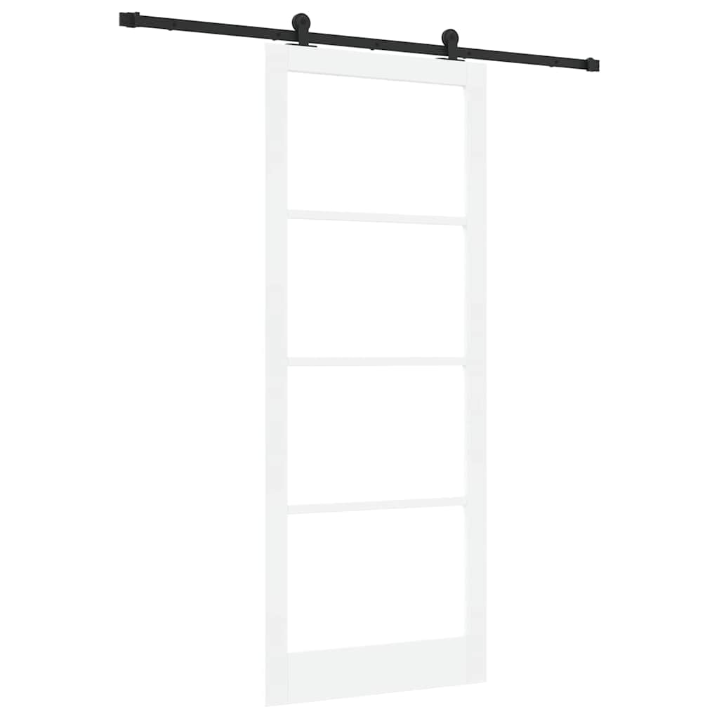 Skydedør ORKDAL 93 x 232 cm Massivt fyrretræ og glas