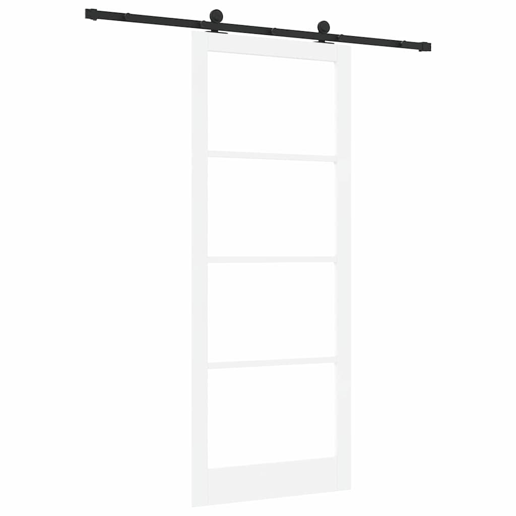 Skydedør ORKDAL 93 x 232 cm Massivt fyrretræ og glas