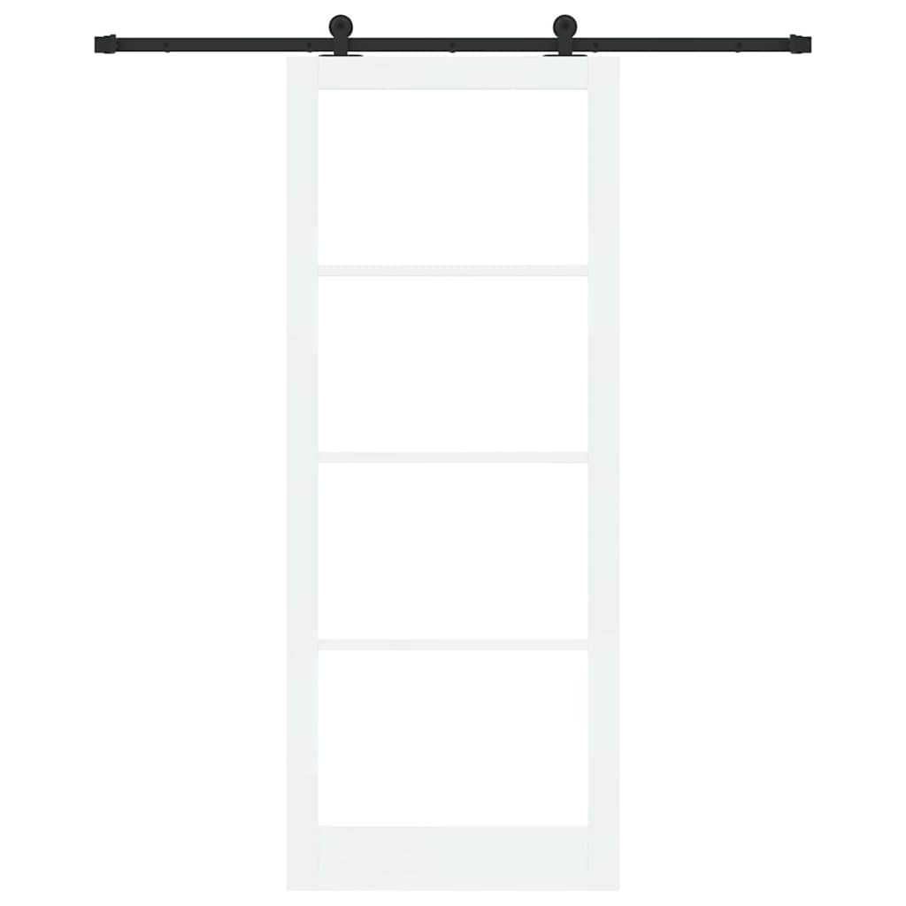 Skydedør ORKDAL 93 x 232 cm Massivt fyrretræ og glas