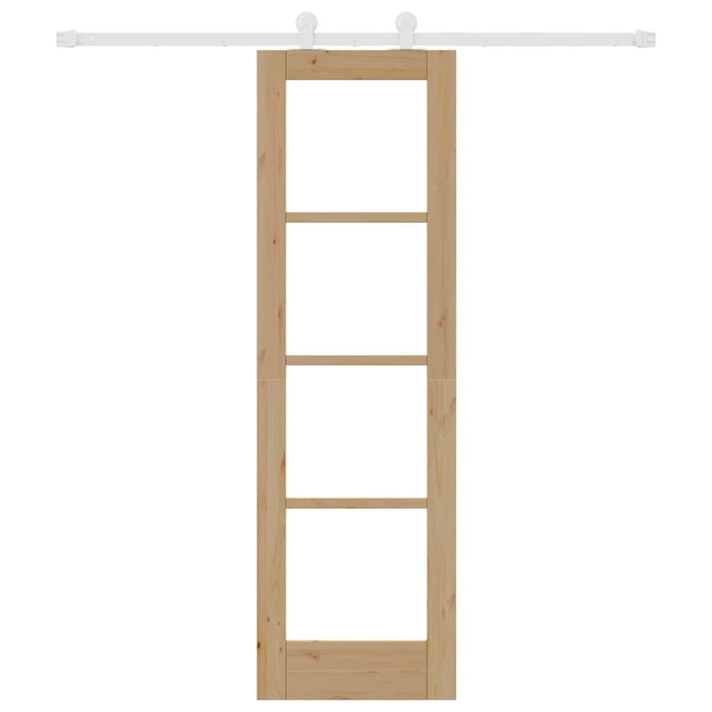 Skydedør ORKDAL 61 x 198,5 cm Massivt fyrretræ og glas