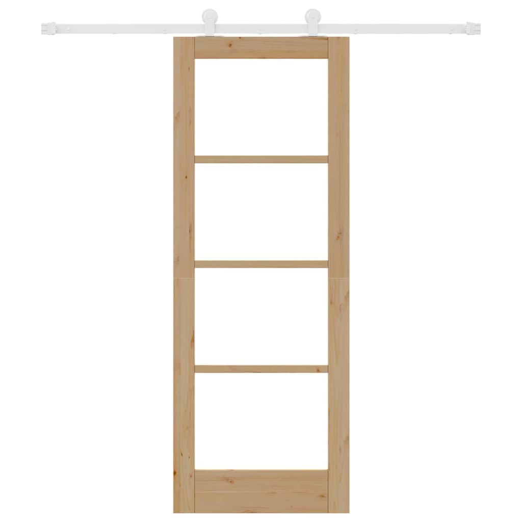 Skydedør ORKDAL 73,5 x 198,5 cm Massivt fyrretræ og glas
