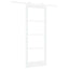 Skydedør ORKDAL 83 x 211 cm Massivt fyrretræ og glas Hvid