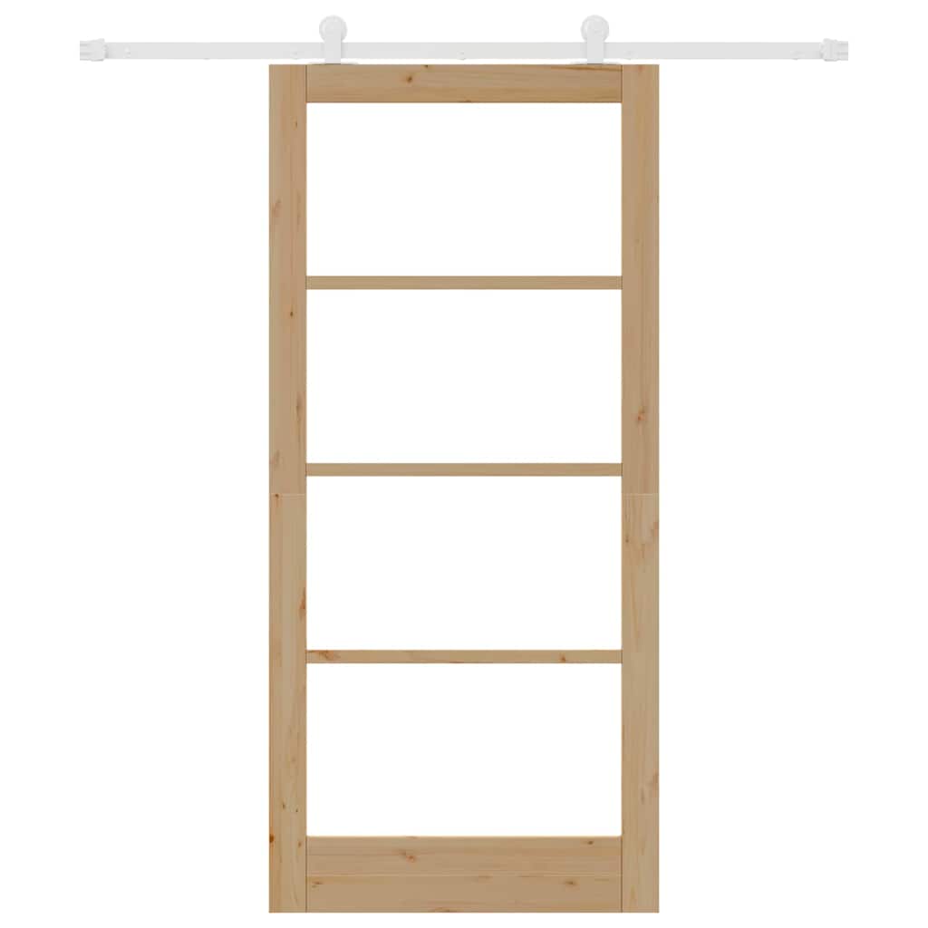Skydedør ORKDAL 93 x 202 cm Massivt fyrretræ og glas