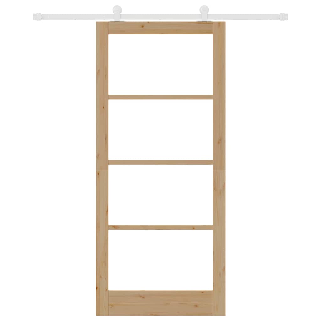 Skydedør ORKDAL 93 x 211 cm Massivt fyrretræ og glas