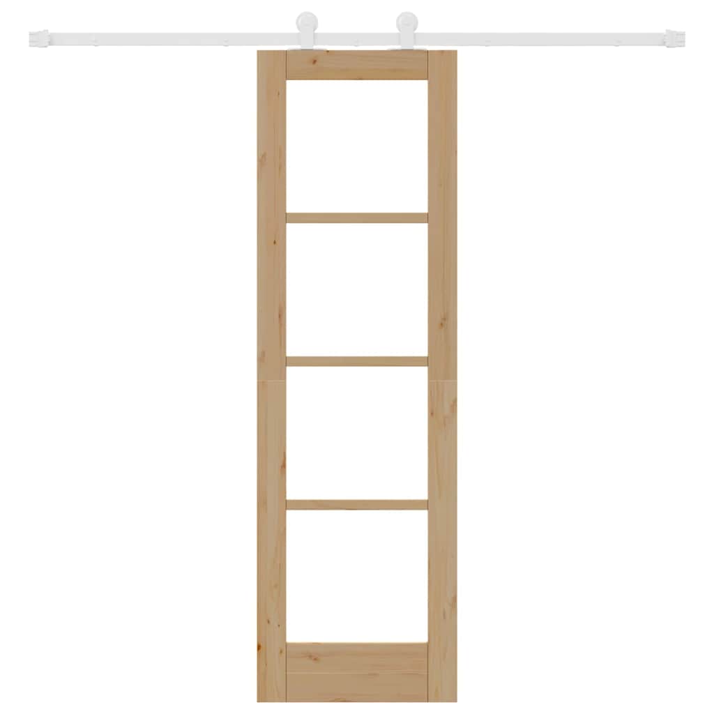 Skydedør ORKDAL 61 x 198,5 cm Massivt fyrretræ og glas