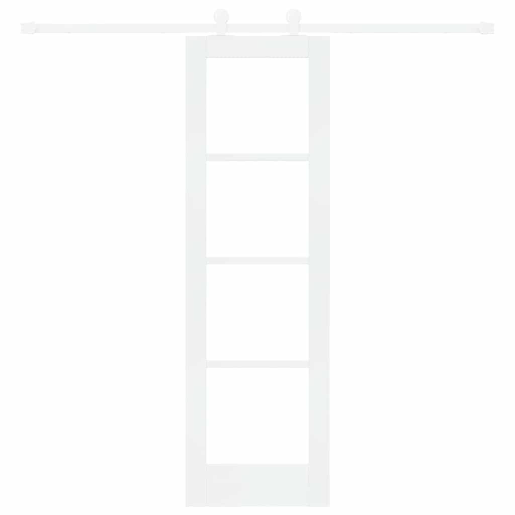 Skydedør ORKDAL 61 x 198,5 cm Massivt fyrretræ og glas Hvid