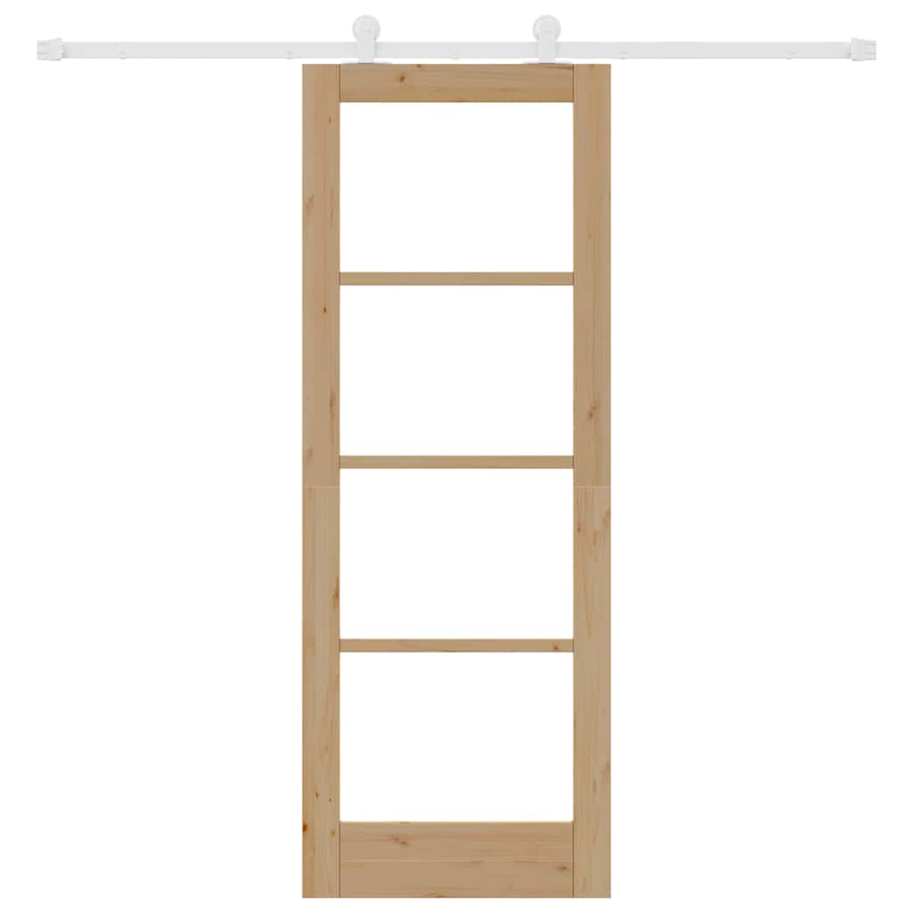 Skydedør ORKDAL 73,5 x 198,5 cm Massivt fyrretræ og glas