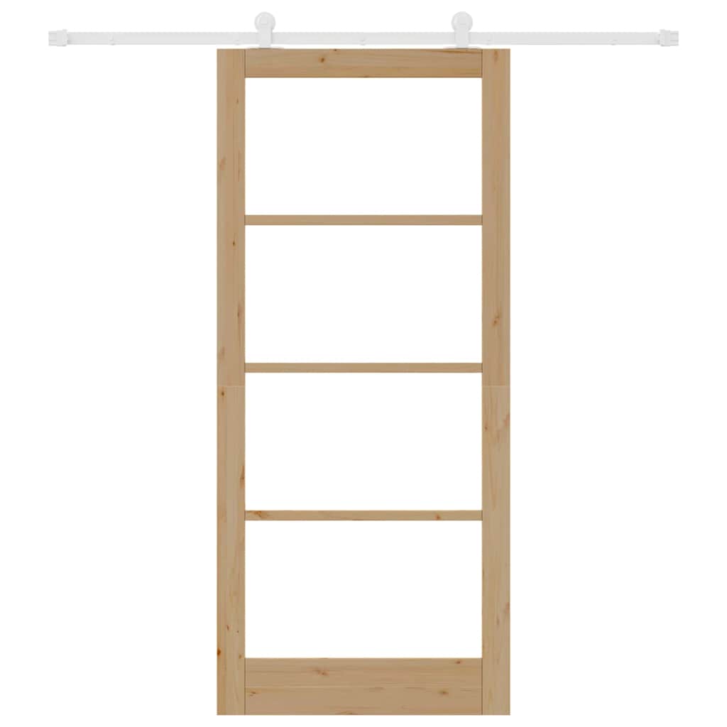 Skydedør ORKDAL 93 x 211 cm Massivt fyrretræ og glas