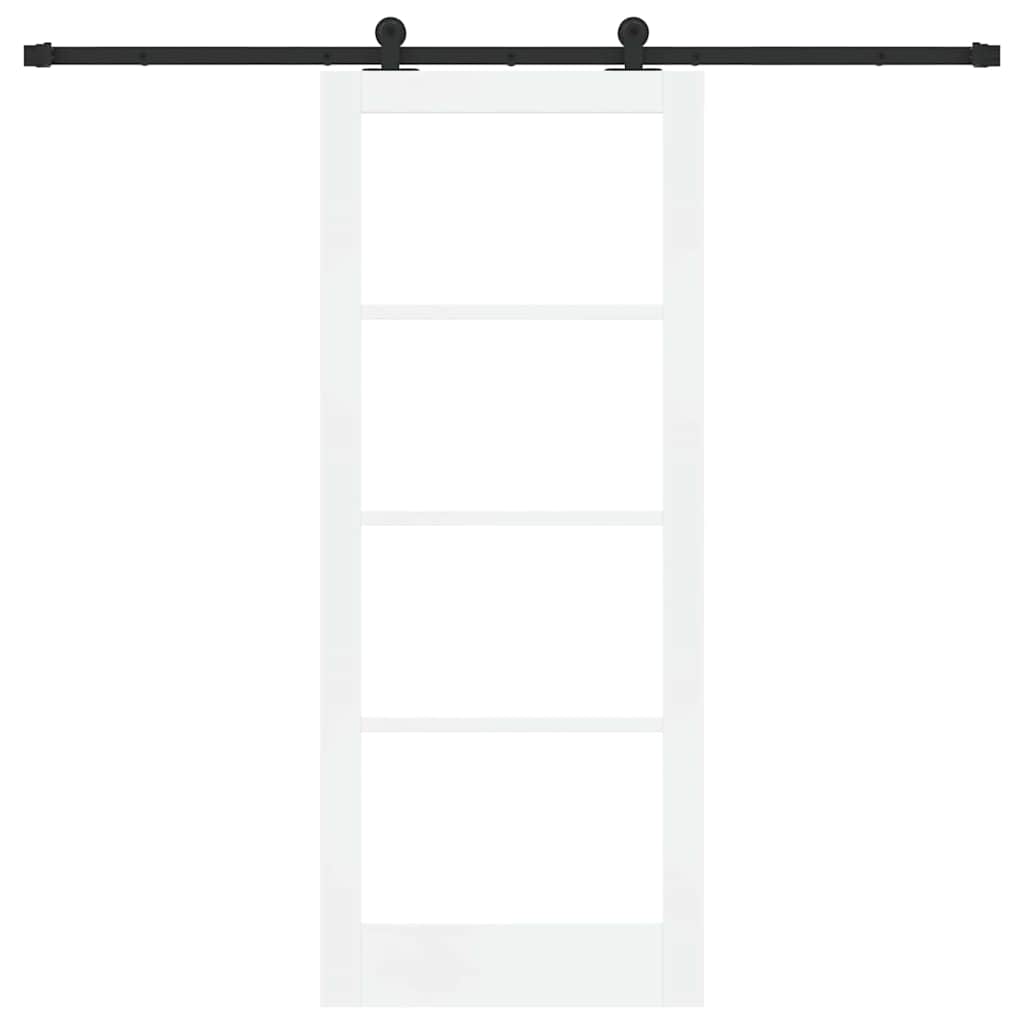 Skydedør ORKDAL Hvid 83 x 202 cm Massivt fyrretræ og glas