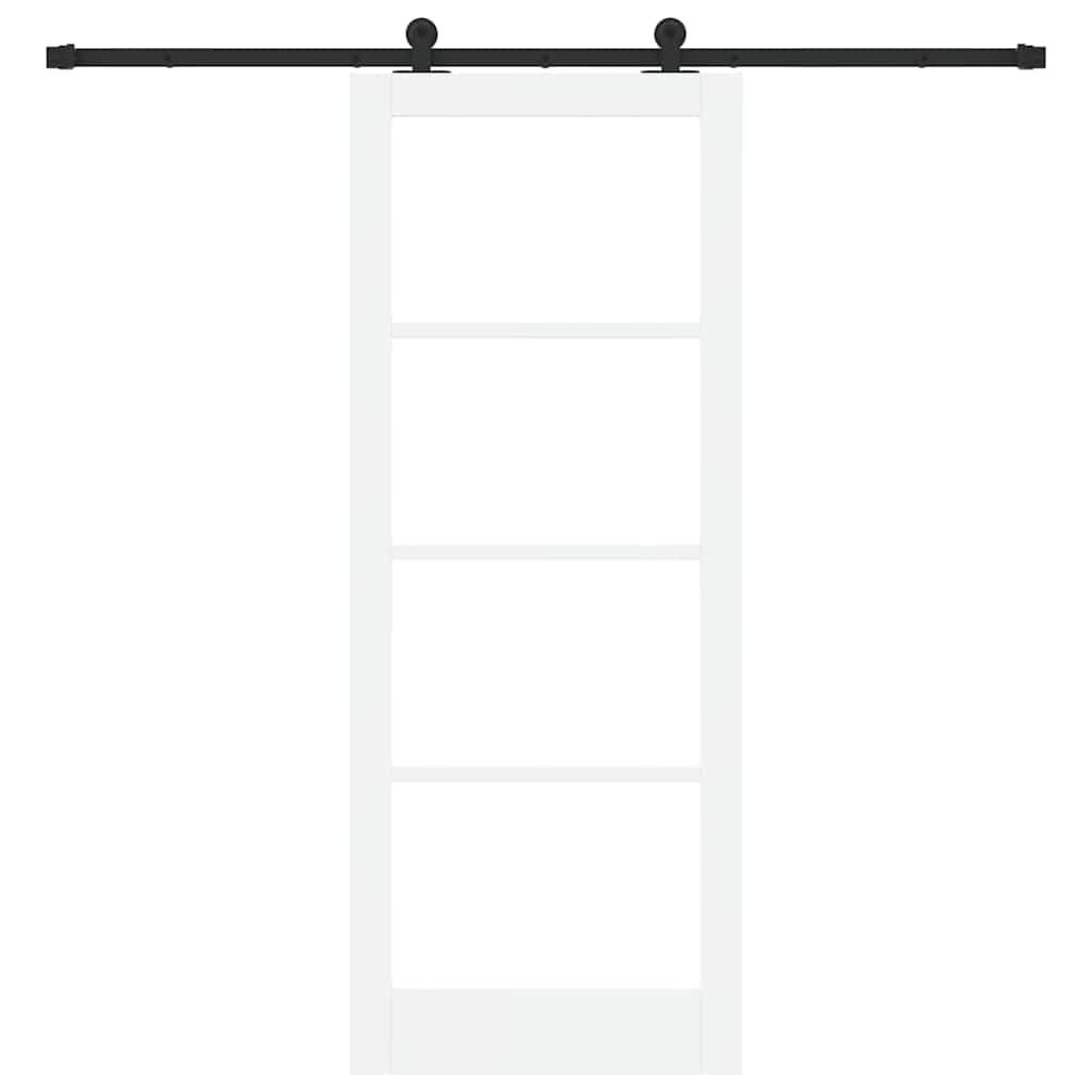 Skydedør ORKDAL Hvid 83 x 211 cm Massivt fyrretræ og glas