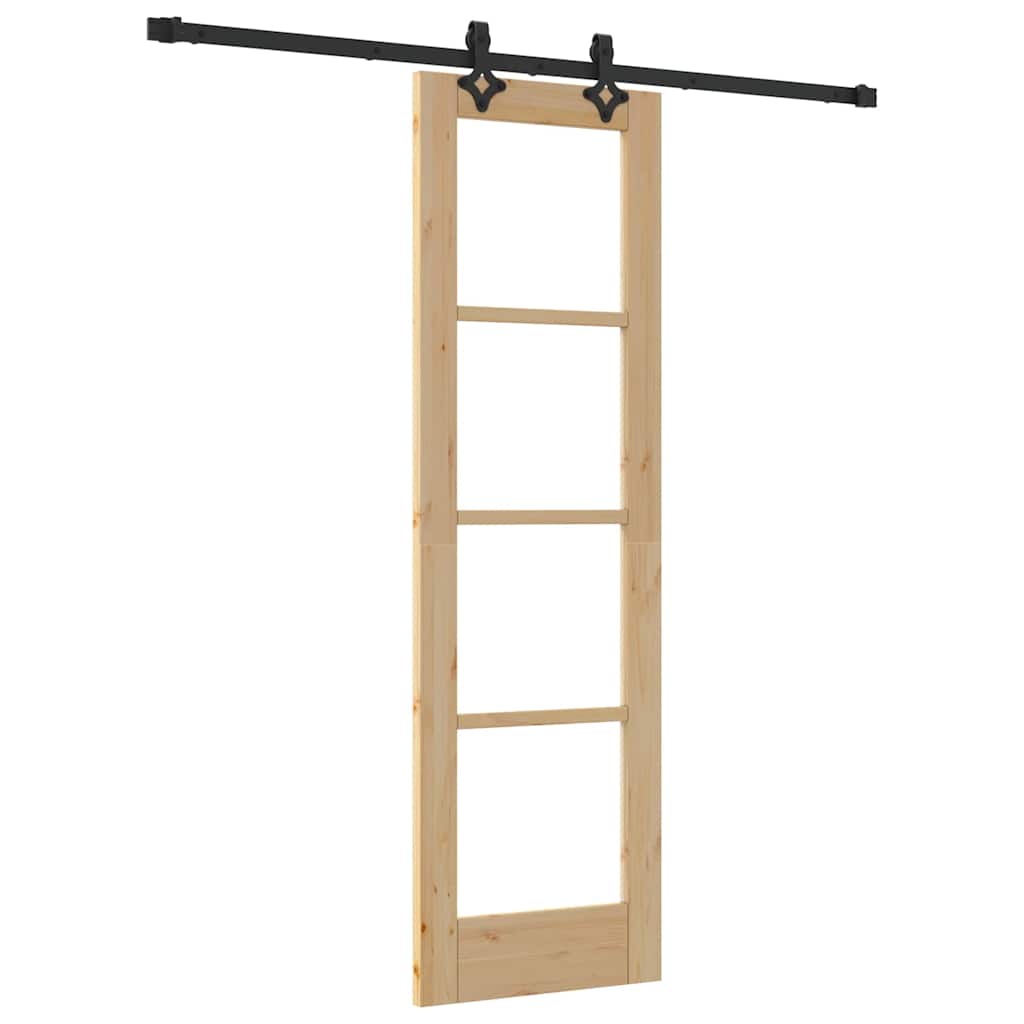Skydedør ORKDAL 61 x 198,5 cm Massivt fyrretræ og glas