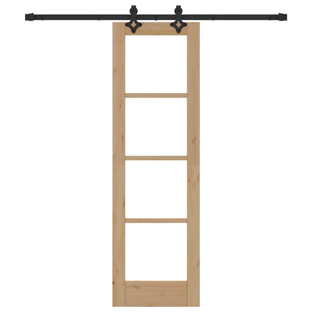 Skydedør ORKDAL 61 x 198,5 cm Massivt fyrretræ og glas