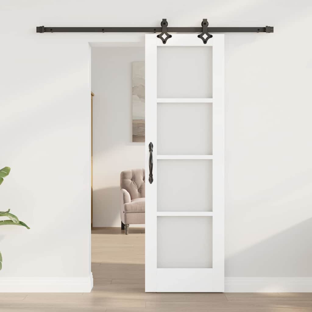 Skydedør ORKDAL 61 x 198,5 cm Massivt fyrretræ og glas