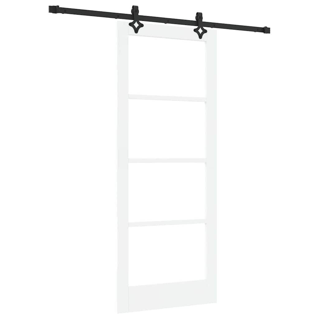 Skydedør ORKDAL 83 x 202 cm Massivt fyrretræ og glas