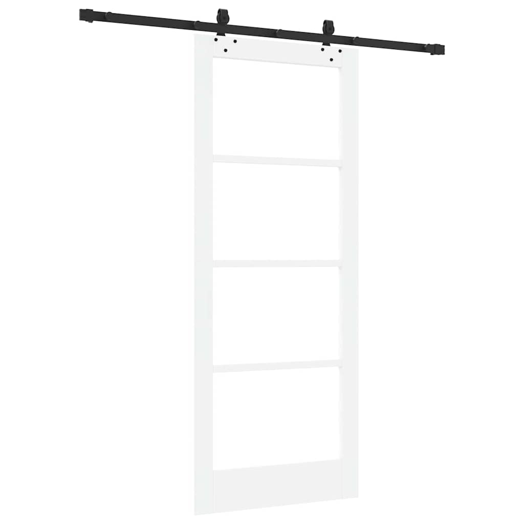 Skydedør ORKDAL 83 x 202 cm Massivt fyrretræ og glas