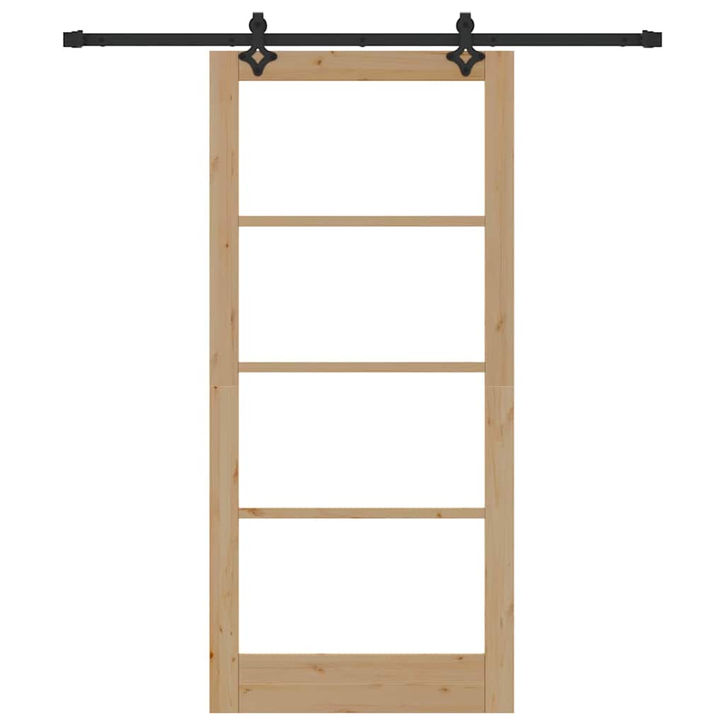 Skydedør ORKDAL 93 x 202 cm Massivt fyrretræ og glas