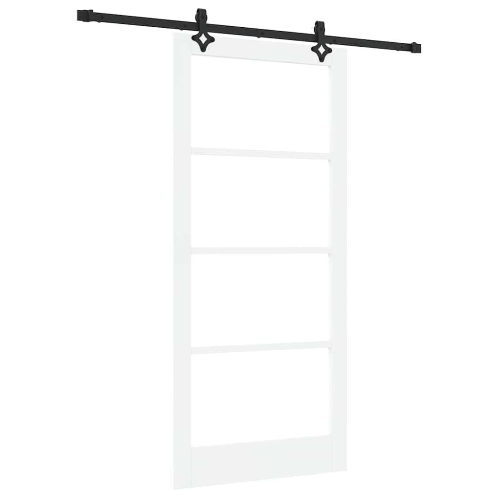 Skydedør ORKDAL 93 x 202 cm Massivt fyrretræ og glas
