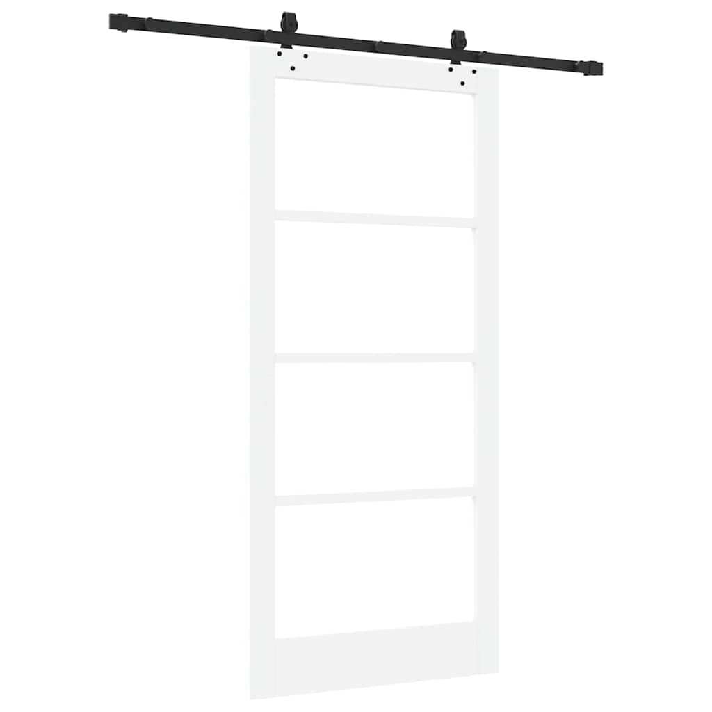 Skydedør ORKDAL 93 x 202 cm Massivt fyrretræ og glas