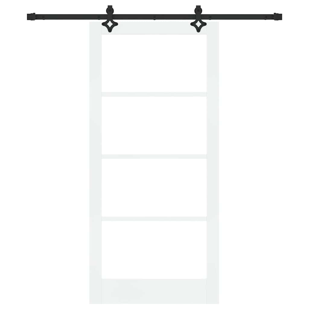 Skydedør ORKDAL 93 x 202 cm Massivt fyrretræ og glas