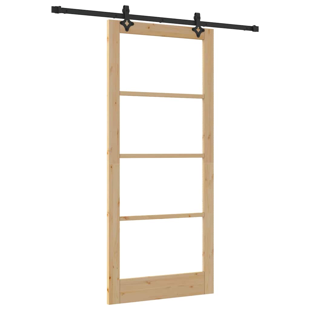 Skydedør ORKDAL 93 x 211 cm Massivt fyrretræ og glas