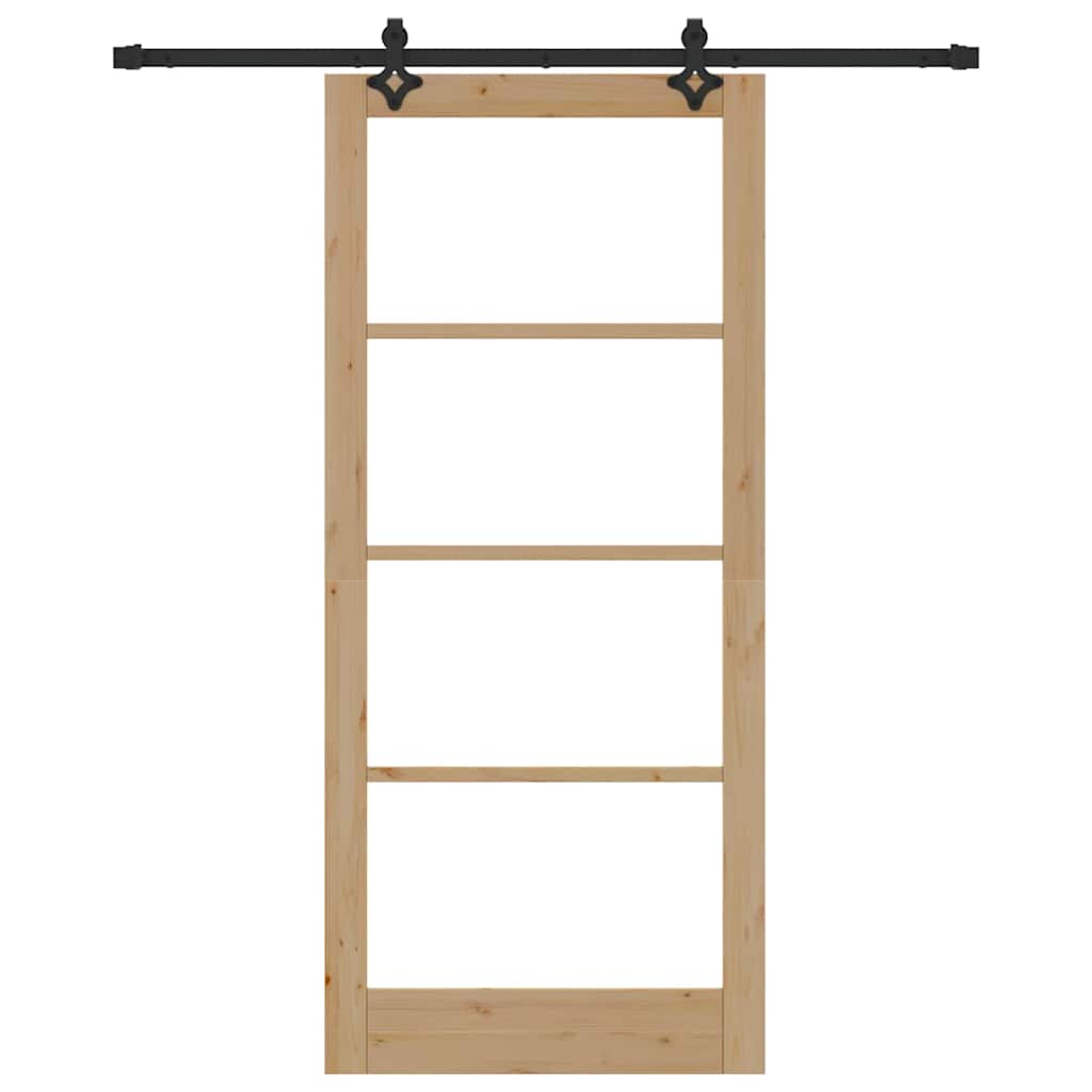 Skydedør ORKDAL 93 x 211 cm Massivt fyrretræ og glas