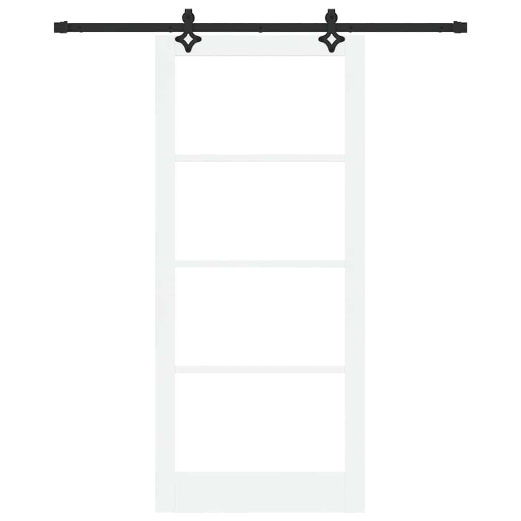 Skydedør ORKDAL 93 x 211 cm Massivt fyrretræ og glas
