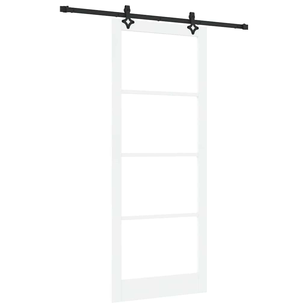 Skydedør ORKDAL 93 x 232 cm Massivt fyrretræ og glas