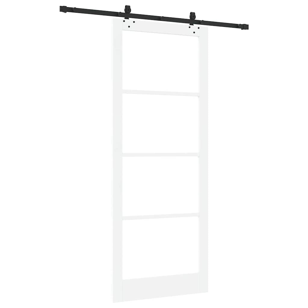 Skydedør ORKDAL 93 x 232 cm Massivt fyrretræ og glas