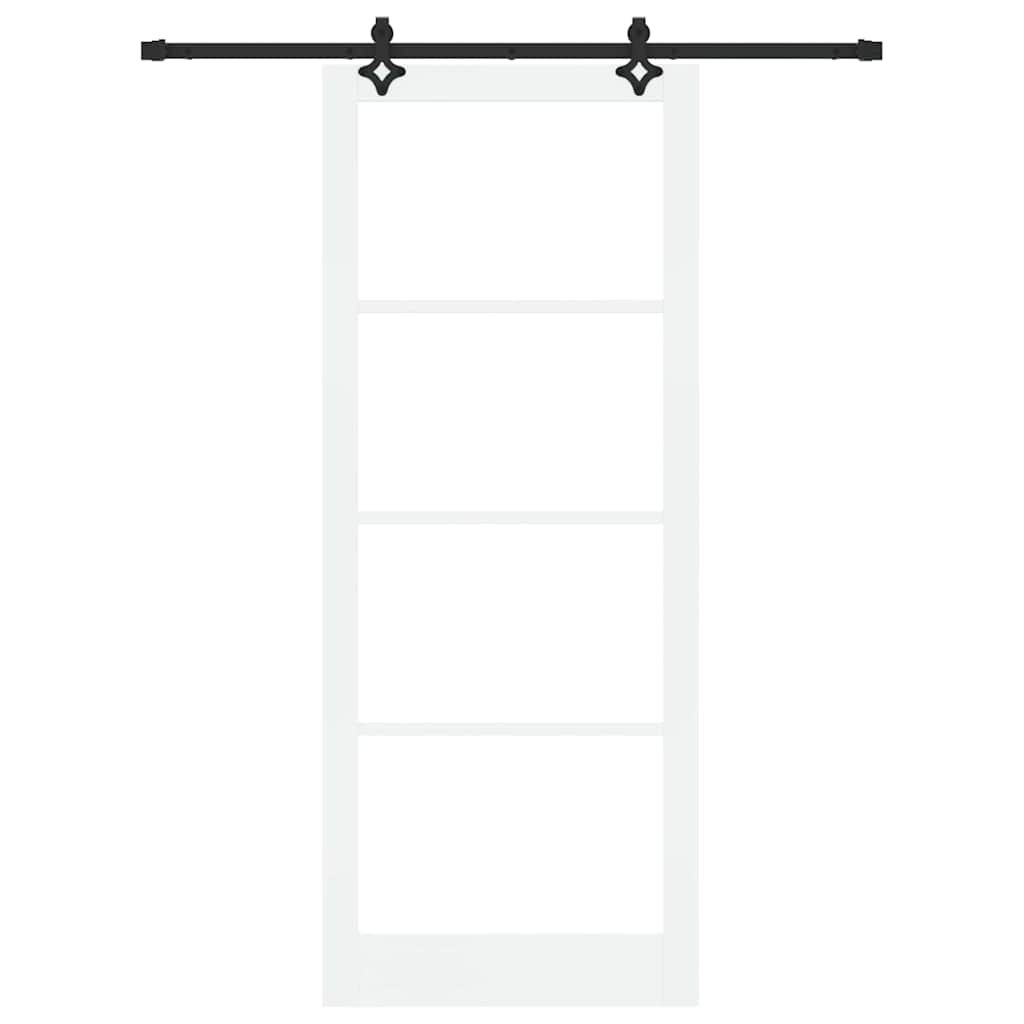 Skydedør ORKDAL 93 x 232 cm Massivt fyrretræ og glas