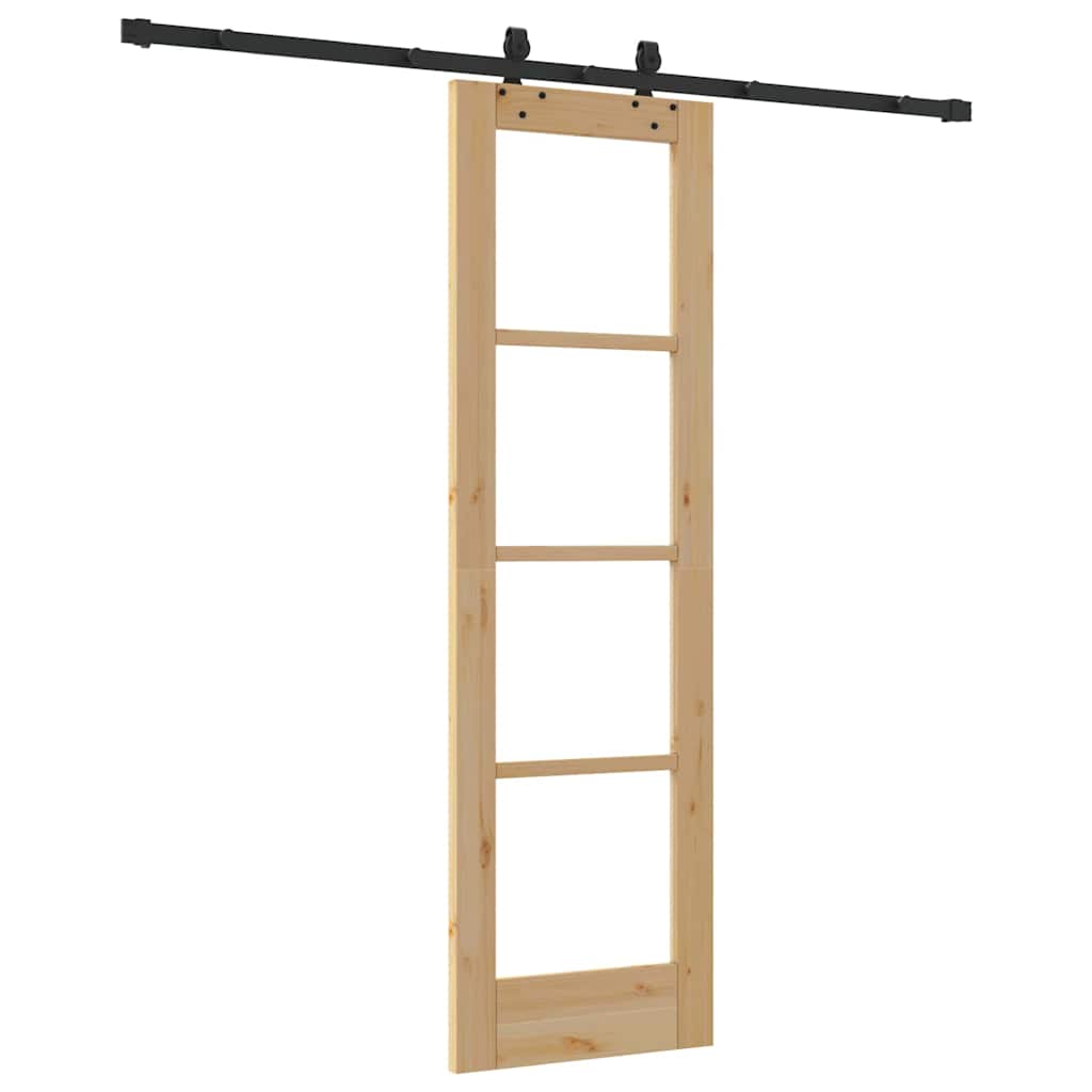 Skydedør ORKDAL 61 x 198,5 cm Massivt fyrretræ og glas