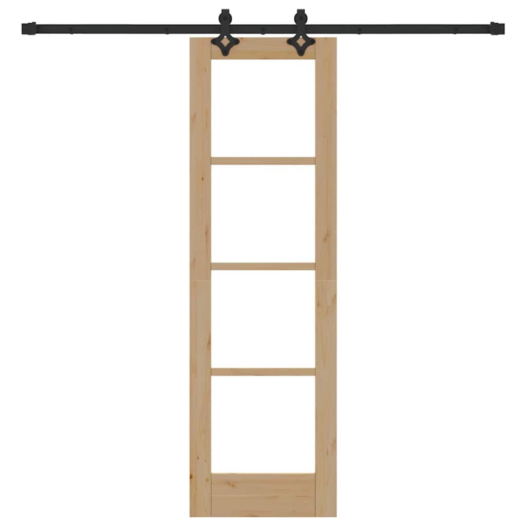 Skydedør ORKDAL 61 x 198,5 cm Massivt fyrretræ og glas