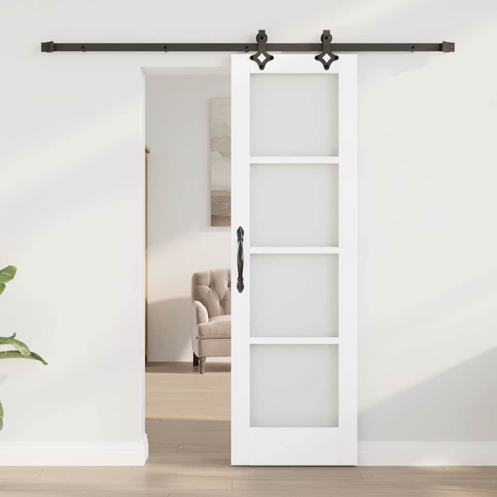 Skydedør ORKDAL 61 x 198,5 cm Massivt fyrretræ og glas