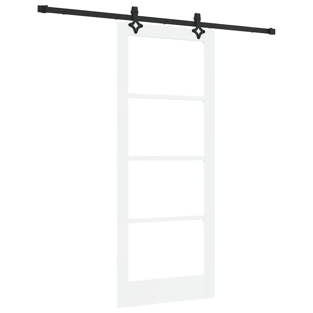 Skydedør ORKDAL 83 x 202 cm Massivt fyrretræ og glas