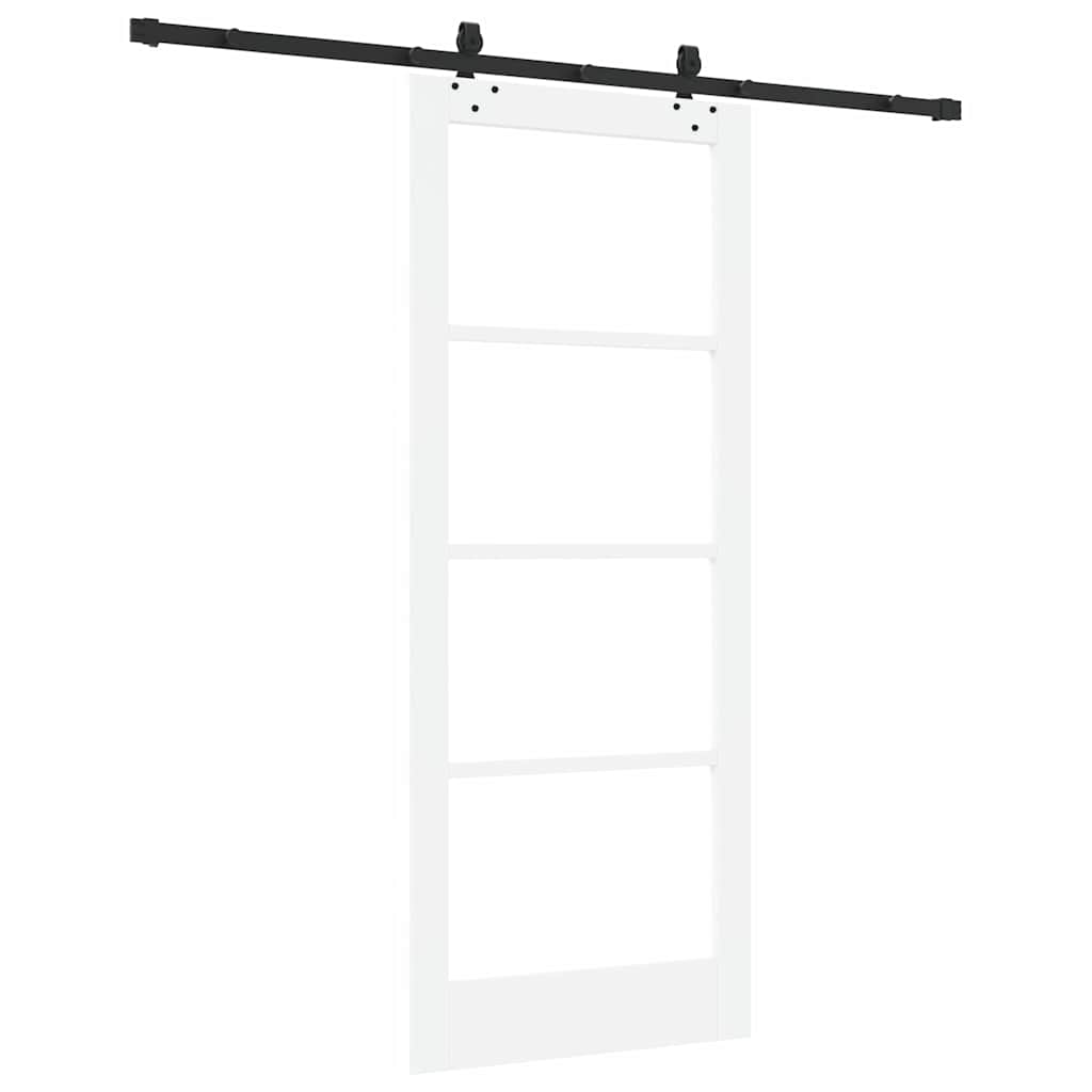 Skydedør ORKDAL 83 x 202 cm Massivt fyrretræ og glas
