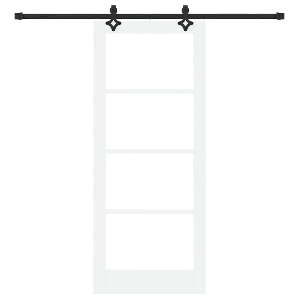 Skydedør ORKDAL 83 x 202 cm Massivt fyrretræ og glas