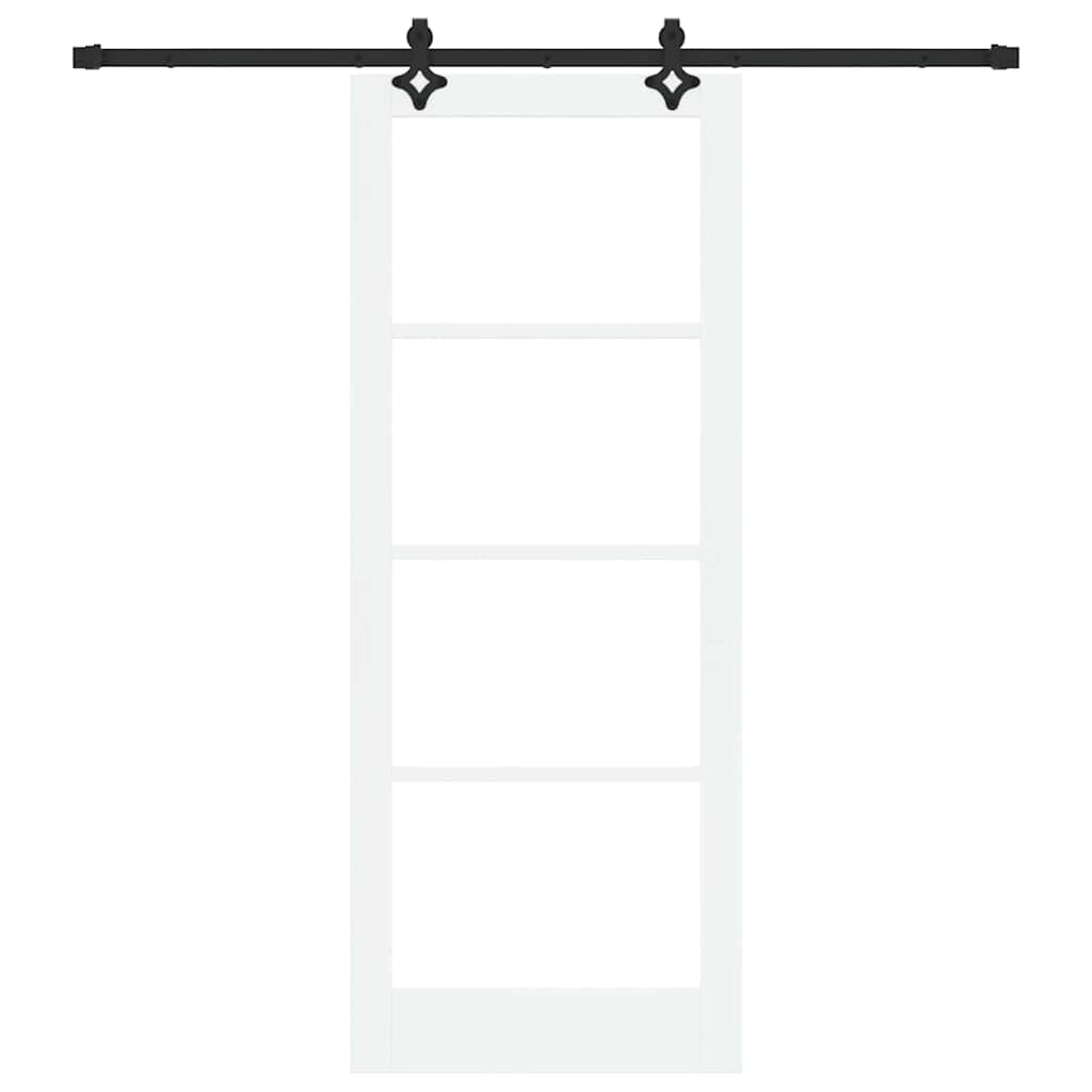 Skydedør ORKDAL 83 x 211 cm Massivt fyrretræ og glas