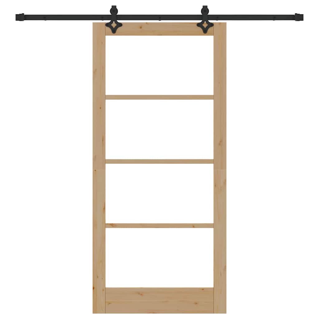 Skydedør ORKDAL 93 x 202 cm Massivt fyrretræ og glas