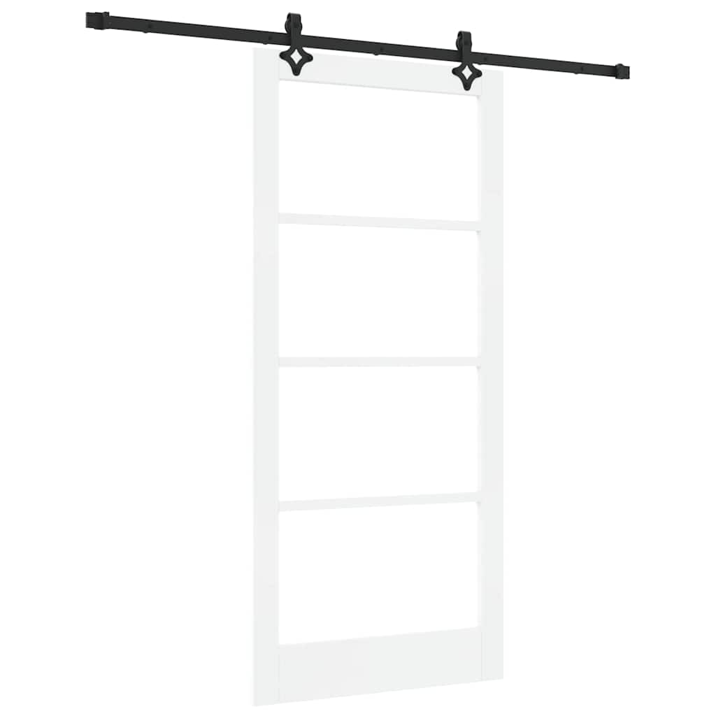 Skydedør ORKDAL 93 x 202 cm Massivt fyrretræ og glas