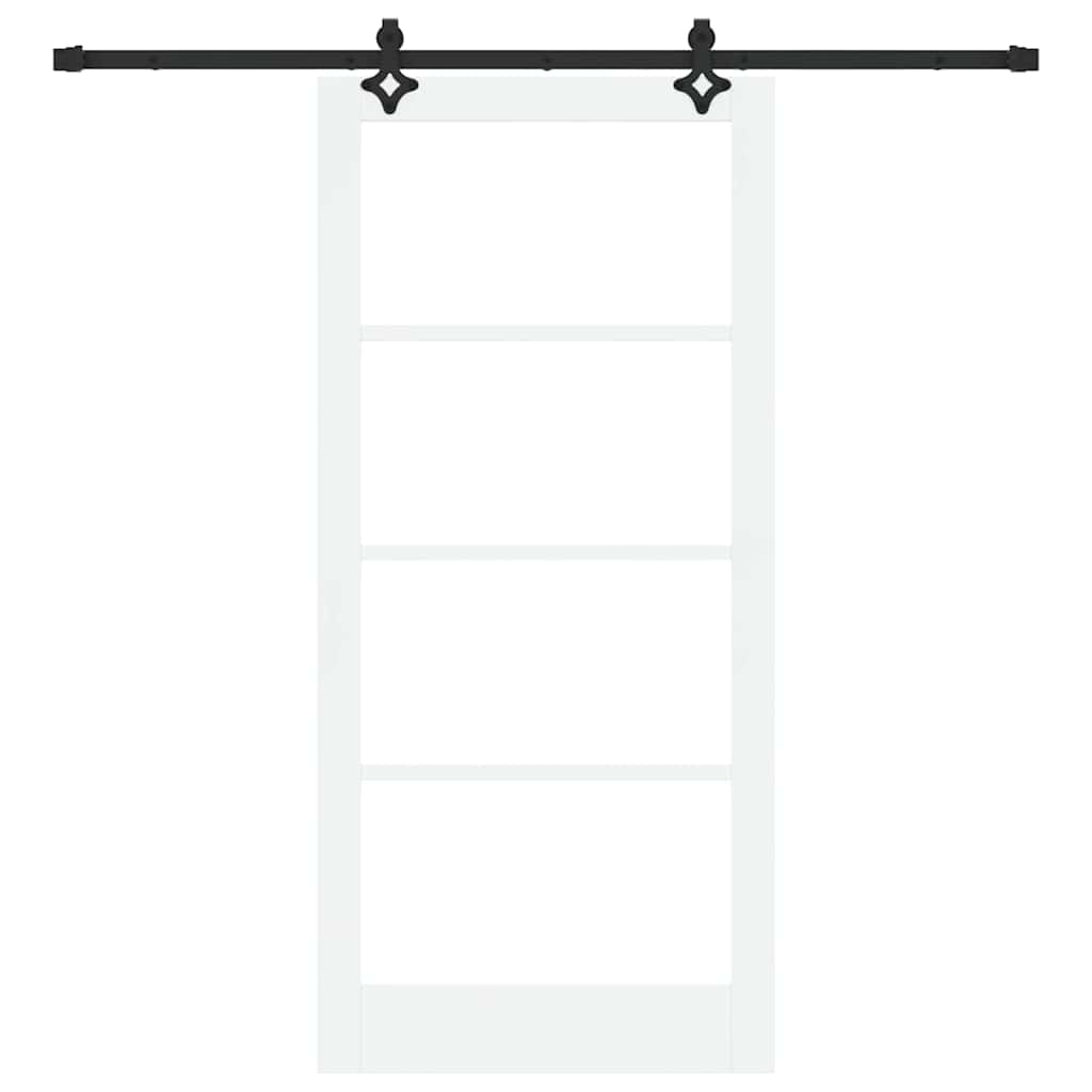 Skydedør ORKDAL 93 x 202 cm Massivt fyrretræ og glas